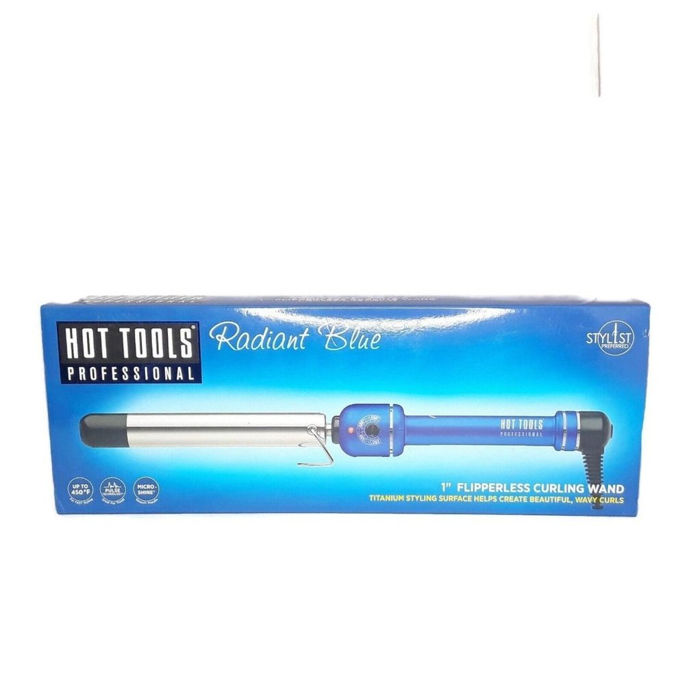 Hot Tools Professional 1″ Flipperless Curling Wand Radiant Blue